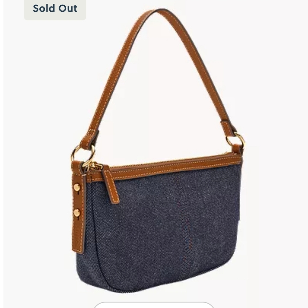 NWT Fossil Jolie Denim Small Crossbody Bag
